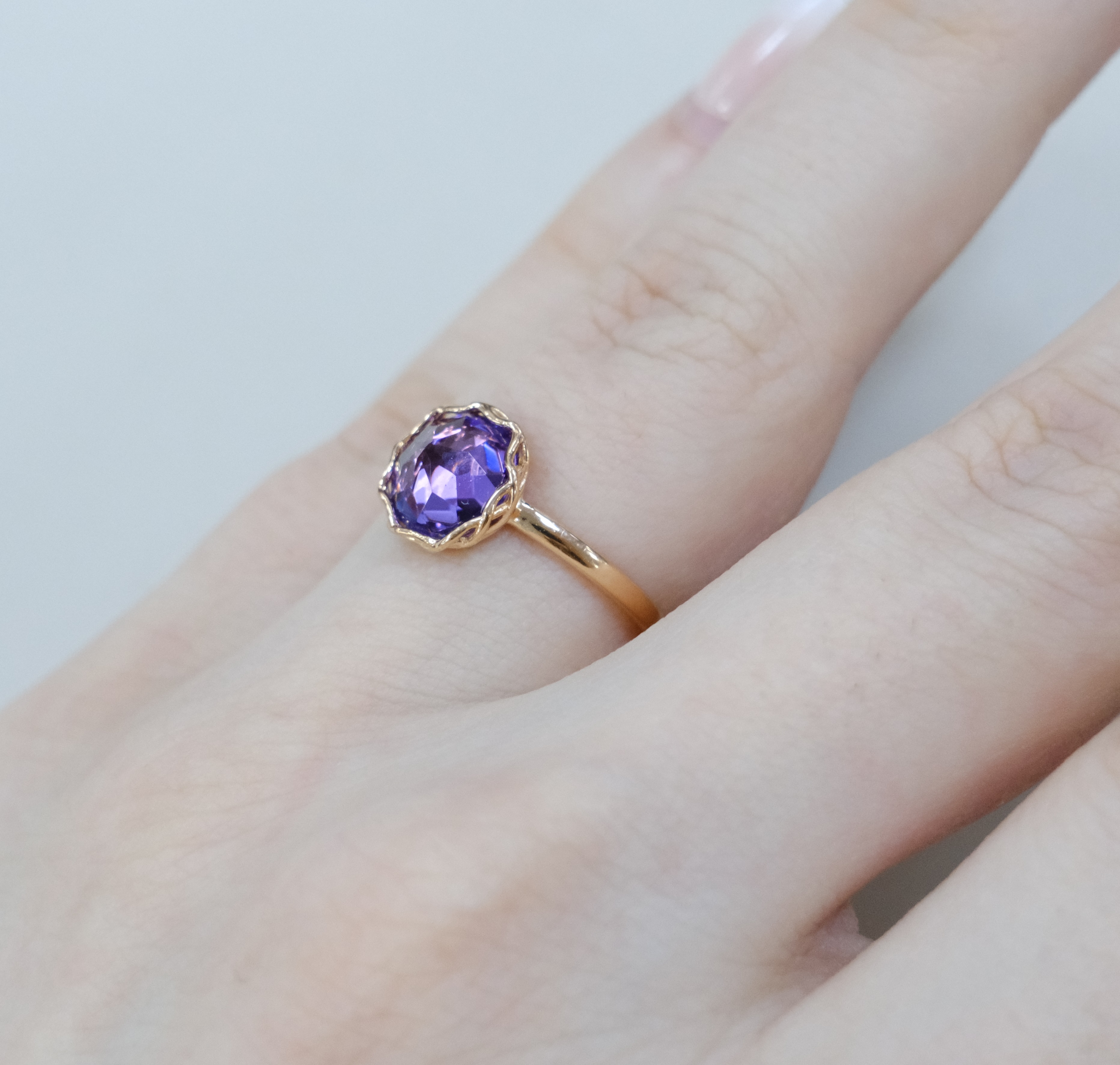 Серебряное кольцо с аметистом